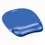 FELLOWES 91141 冰藍水晶啫喱手腕軟墊連滑鼠墊 CRYSTALS GEL WRIST REST WITH MOUSE PAD (BLUE)